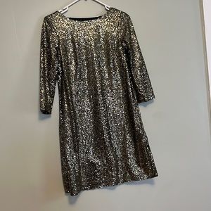 Gold sequin dress